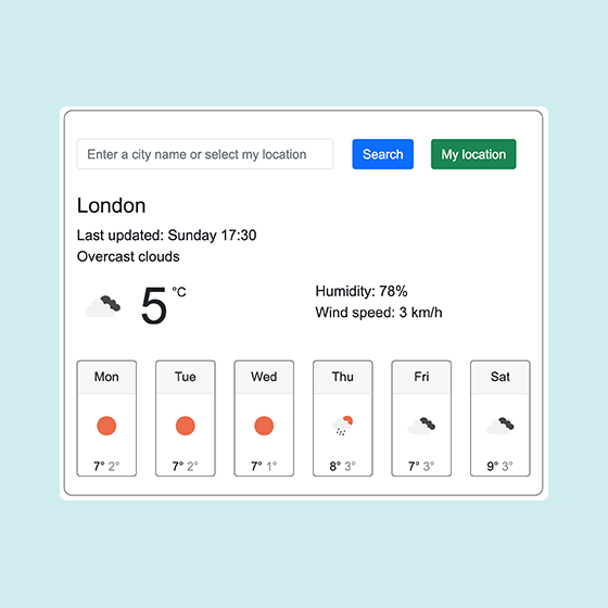 weather project preview